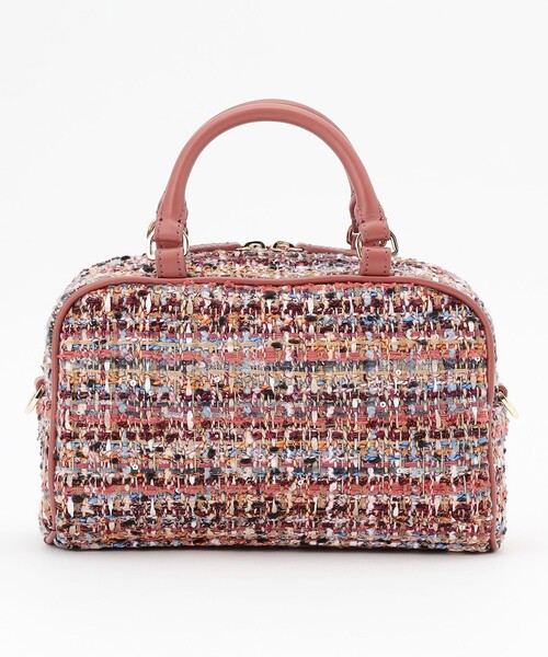 トッカ　バッグ　ピンク　　かわいい　丸柄革 TOCCA（トッカ） ボストンバッグ OREILLER BAG ミニボストンバッグ