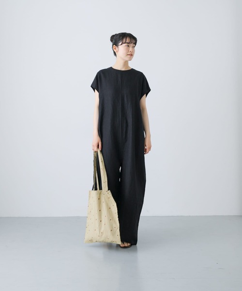 リネン　オールインワンサロペット かぐれ サロペット オーバーオール 「2サイズ展開」リネン