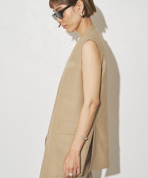 【新品】Whim Gazette GEMINI ジレ ブラウン 期間限定値下げ中 新品】Whim Gazette GEMINI ジレ ブラウン 期間限定値下げ中