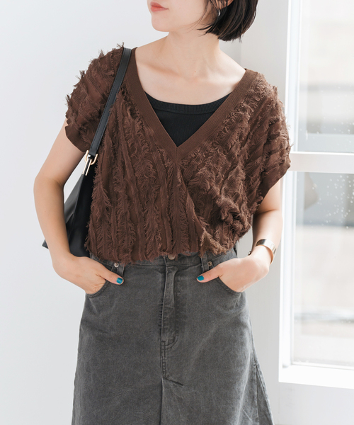 ラインニットベスト　Spick & Span ラインニットベスト | スピック＆スパン(Spick and Span