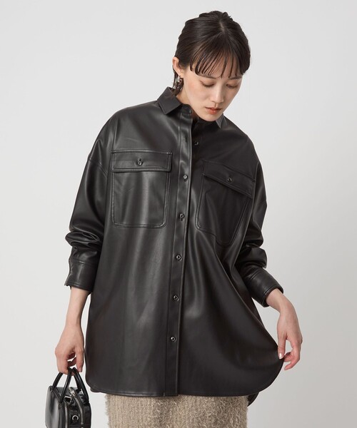 ブラウス シャツ 「別注」「HEALTHY DENIM」Almond シャツ ブラック レディース
