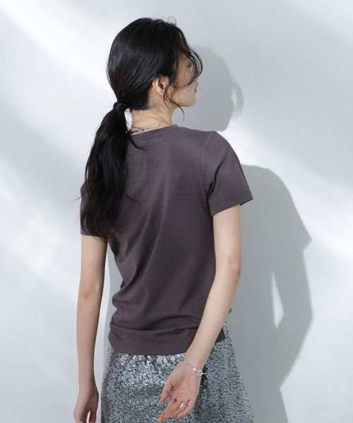 「NANO universe」 半袖Tシャツ S チャコール レディース