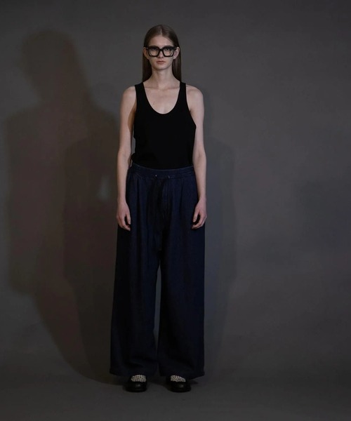 ワイドパンツ ジーンズ 「my beautiful landlet」SOFT DENIM PANTS メンズ レディースの画像