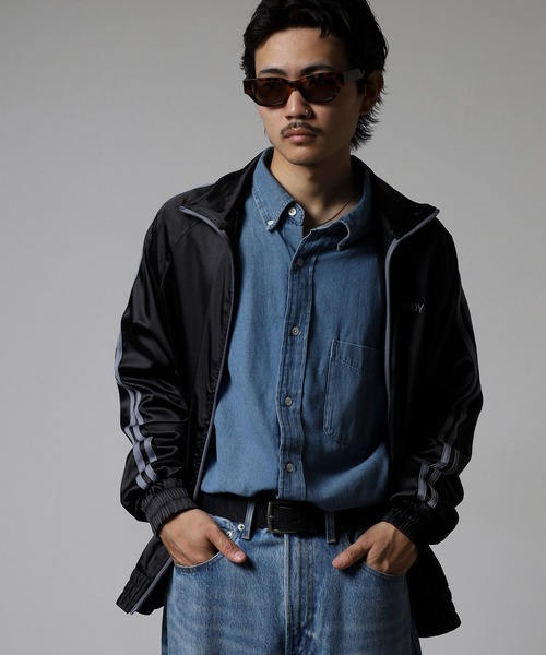 NERDY ジャージ ブラック NERDY ジャージ チェッカーボードテープトラックトップ