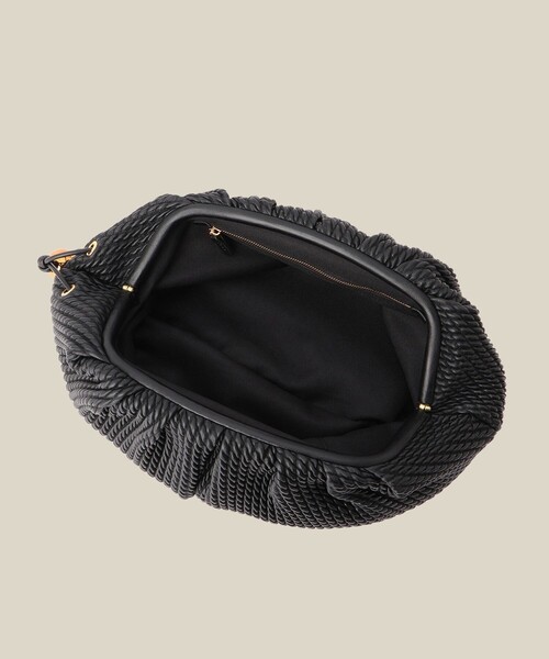 ROPE'（ロペ） クラッチバッグ パーティーバッグ ラムレザーロープ模様
