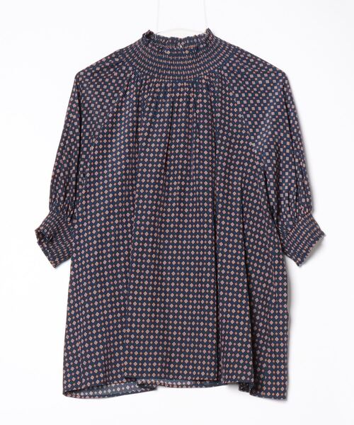 UNITED ARROWS ネイビー 半袖ブラウス FREE UNITED ARROWS 「UNITED ARROWS」 半袖ブラウス FREE ネイビー