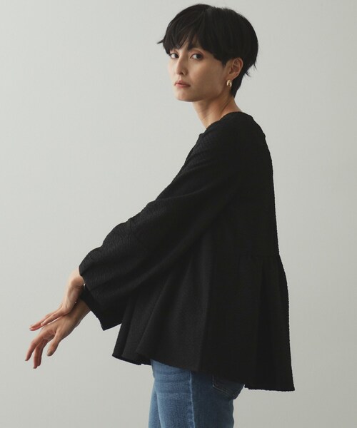 「OPAQUE.CLIP」 長袖チュニック 38 ホワイト レディース