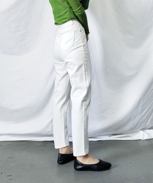 「me+em select」 デニムパンツ SMALL ブルー レディース