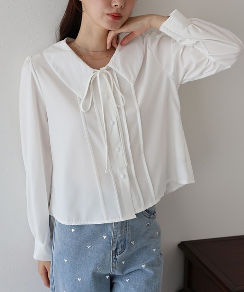 ビッグカラー　ブラウス BLUEEAST（ブルーイースト） ブラウス シャツ ビッグカラーブラウス