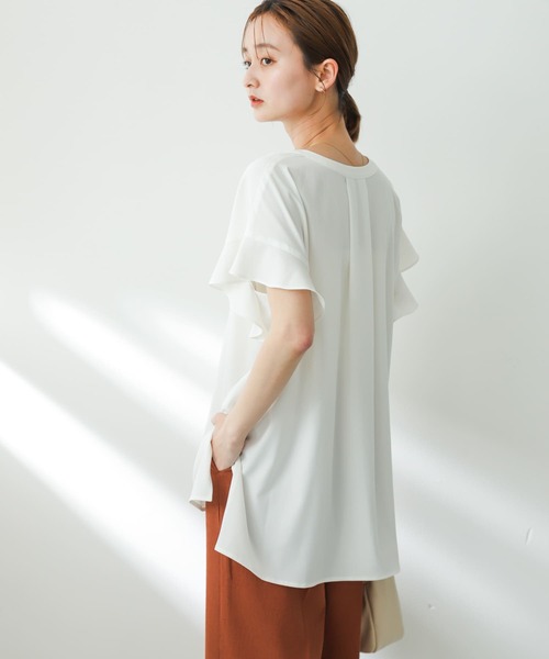 「SENSE OF PLACE by URBAN RESEARCH」 半袖ブラウス ONE ブラック レディース_画像2