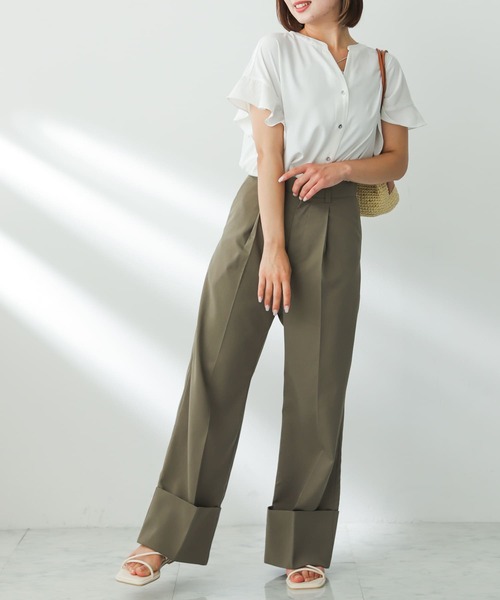 「SENSE OF PLACE by URBAN RESEARCH」 半袖ブラウス ONE ブラック レディース_画像5