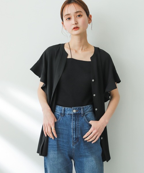 「SENSE OF PLACE by URBAN RESEARCH」 半袖ブラウス ONE ブラック レディース_画像7