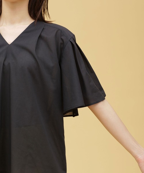 「NANO universe」 半袖ブラウス 36 ダークネイビー レディース_画像9