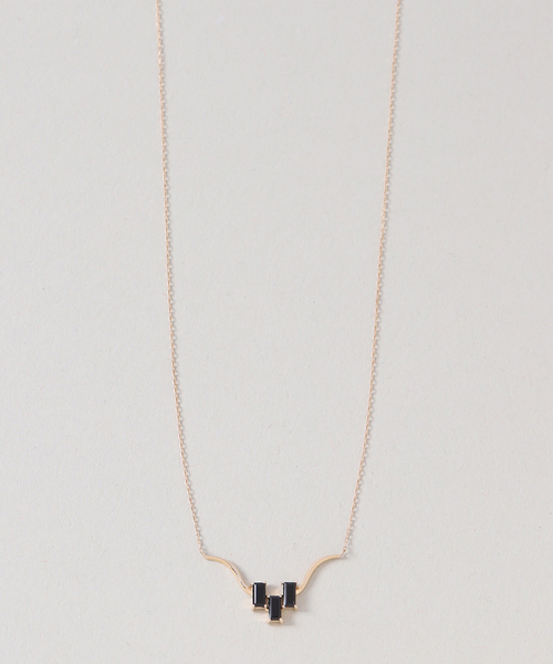 Lilas ネックレス セミトーンオニキスネックレス K10 レディース