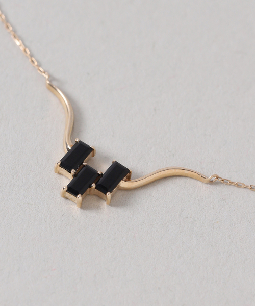 Lilas ネックレス セミトーンオニキスネックレス K10 レディース
