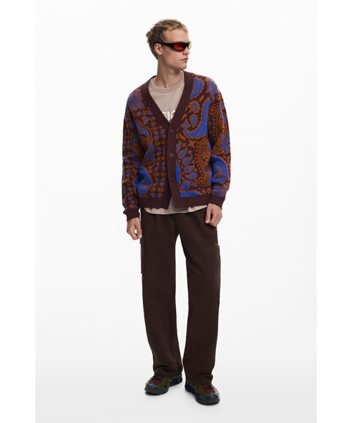 デシグアル　カーデガン　L〜XL Desigual（デシグアル） セーター ニット ペイズリージャカード