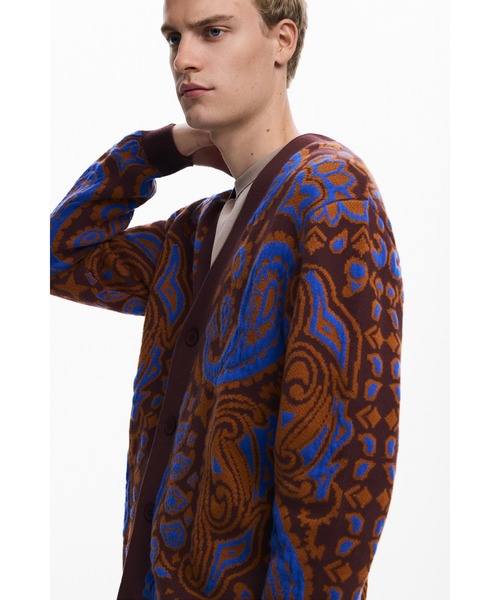 新品✨定価15,900円　デシグアル　デザインカーディガン　グレー　大特価‼️ デシグアル Desigual カーディガン（グレー） -アウトレット通販