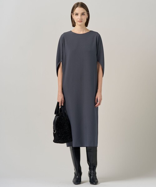 ICB ワンピース ウールライクストレッチ ドルマンスリーブワンピース