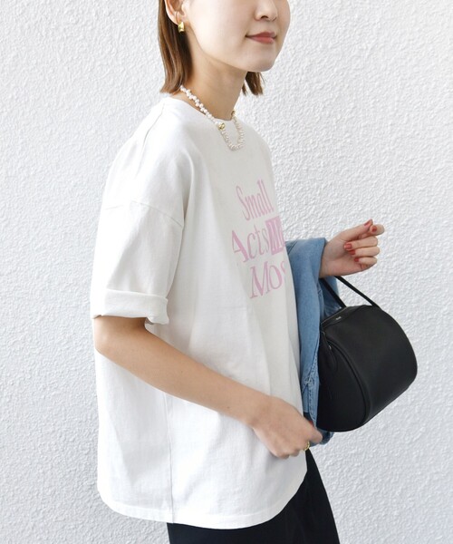 「＋81BRANCA」 半袖Tシャツ ONE SIZE ホワイト レディース_画像8