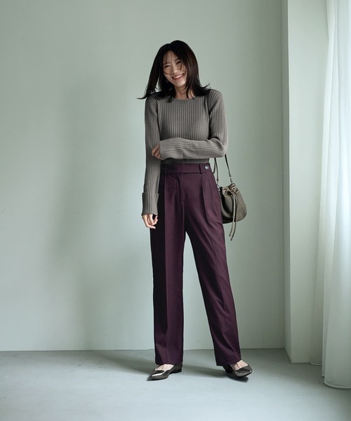 STYLE DELI（スタイルデリ） ニット セーター ワイドリブ編みクルー