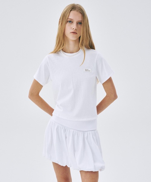 「Mardi Mercredi」 半袖Tシャツ FREE チャコールグレー レディース_画像3