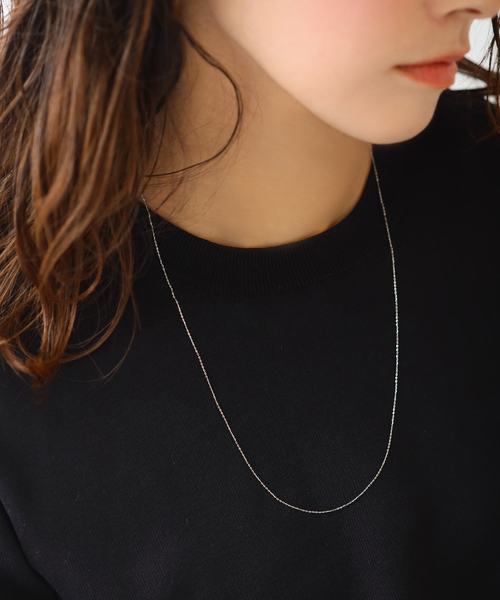 Lilas ネックレス 「WEB限定」シャインカットアズキチェーンネックレス