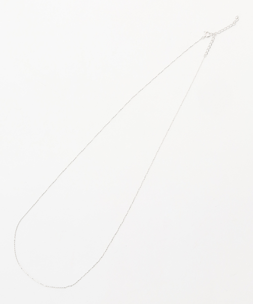 ネックレス 「WEB限定」シャインカットアズキチェーンネックレス 50cm WG K10 レディースの画像