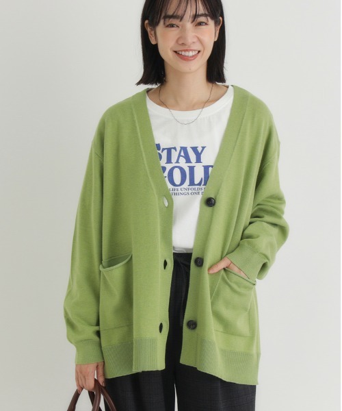 FOXY ライトグリーン カーディガン 38 Right-on（ライトオン） カーディガン 「HONEYSUCKLE ROSE」Vネック
