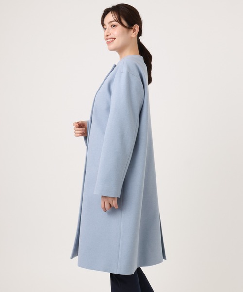 OFUON（オフオン） ノーカラーコート コート 「2025AW」ウール混ノー