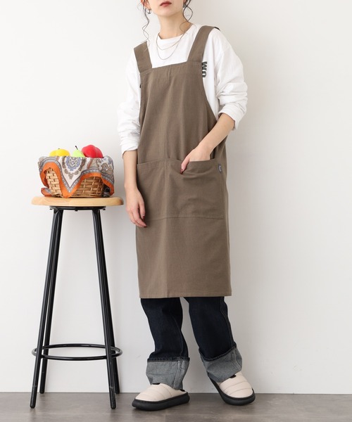 l'atelier Nuuit（アトリエ ヌイ） エプロン ウォッシュドコットン H