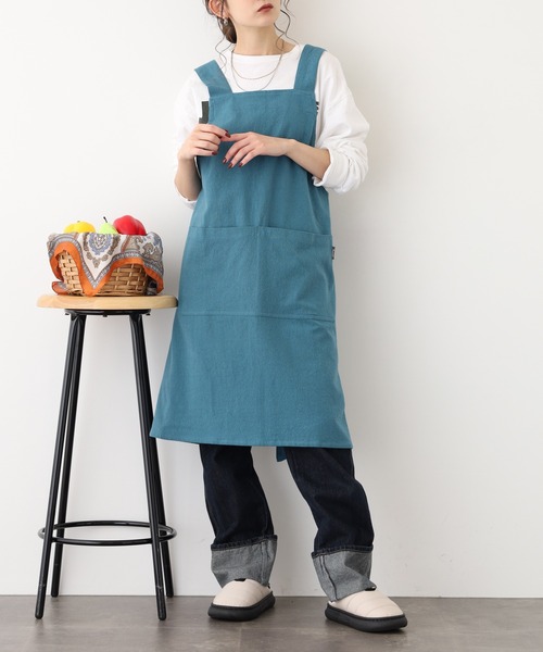 l'atelier Nuuit（アトリエ ヌイ） エプロン ウォッシュドコットン H