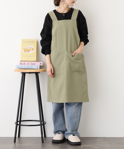 l'atelier Nuuit（アトリエ ヌイ） エプロン ウォッシュドコットン H