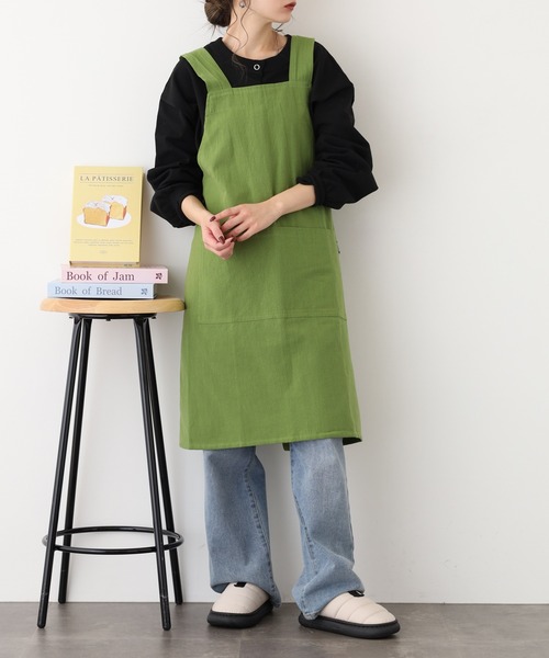 アイヌ　エプロン l'atelier Nuuit（アトリエ ヌイ） エプロン ウォッシュドコットン H