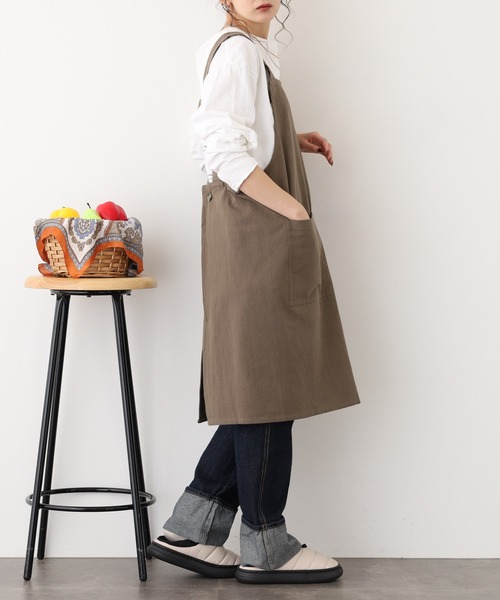 l'atelier Nuuit（アトリエ ヌイ） エプロン ウォッシュドコットン H
