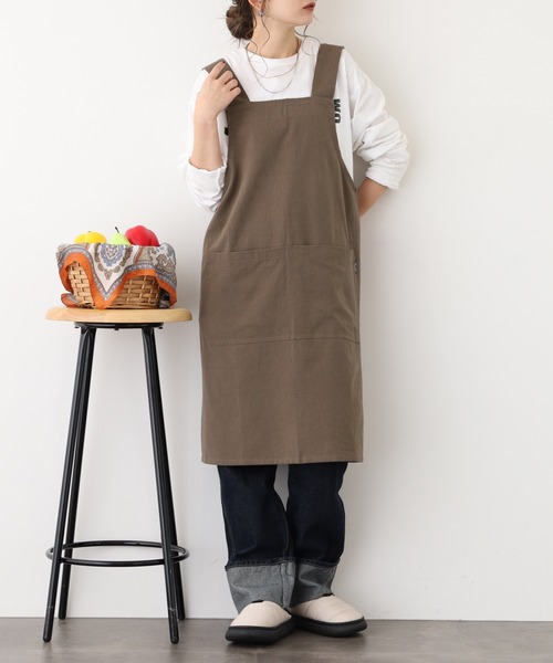 l'atelier Nuuit（アトリエ ヌイ） エプロン ウォッシュドコットン H