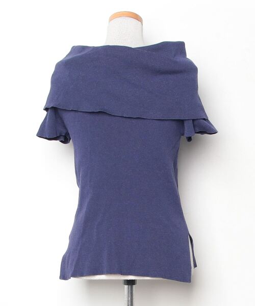 「Arpege story」 半袖ニット 2 ブルー レディース_画像2
