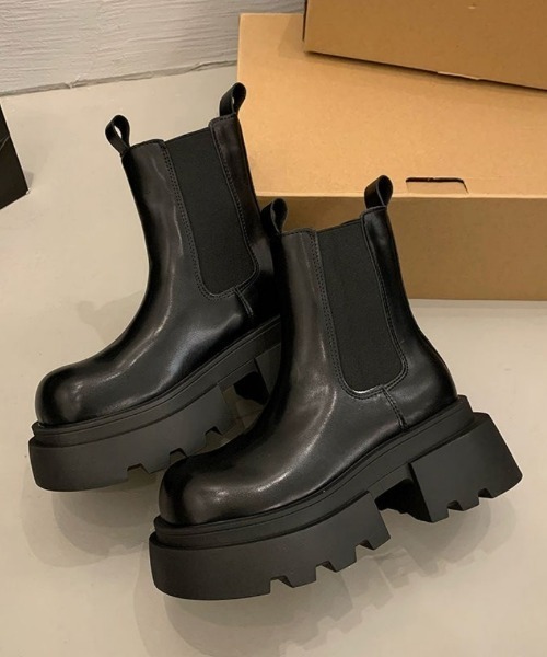 ブーツ 厚底チェルシーブーツ レディース : ZOZOTOWN Yahoo!店 - 通販
