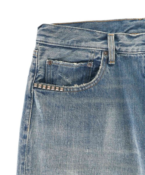 ワイドパンツ ジーンズ ストレートデニムパンツ メンズの画像