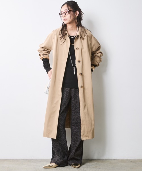 HERMESネイビー バルマカーンコート　ステンカラーメンズ（レディース着用可） CHIC STYLE（シックスタイル） ステンカラーコート コート バルマ