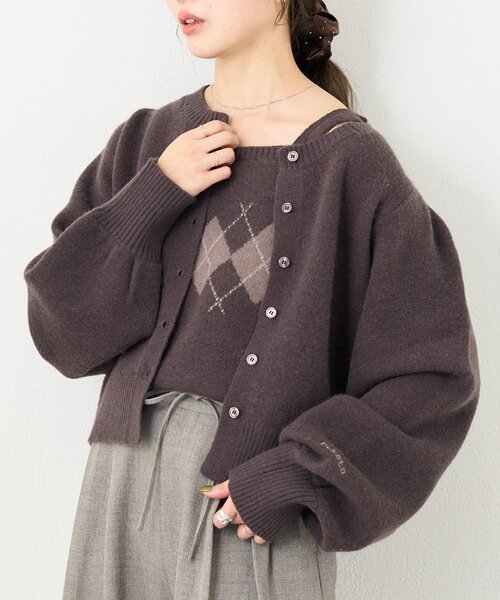 CADUNEカーディガン CADUNE（カデュネ）の「起毛ロングカーデ（ニット/セーター）」 - WEAR