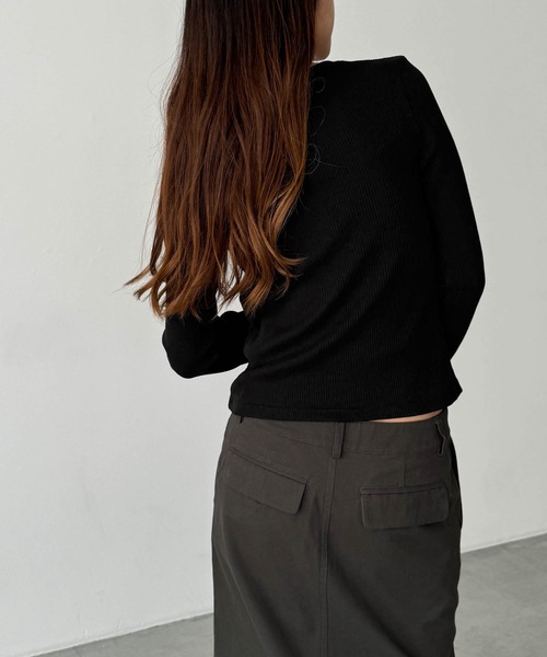 「CANAL JEAN」 カーディガン ONE SIZE ライトカーキ レディース_画像3