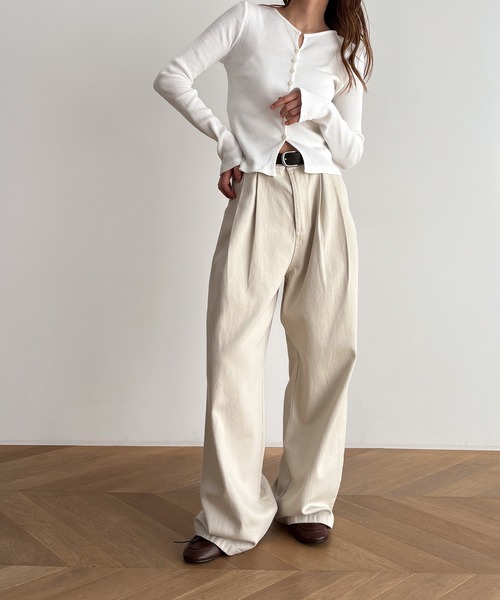 「CANAL JEAN」 カーディガン ONE SIZE ライトカーキ レディース_画像7