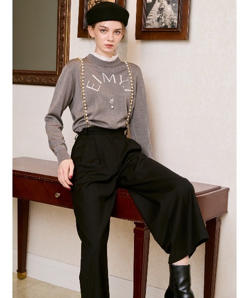 EIMY ISTOIRE（エイミーイストワール） パンツ パールチェーン  