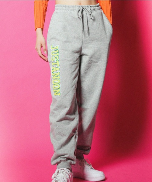 「JUST A NOON」 スウェットパンツ MEDIUM グリーン レディース_画像2