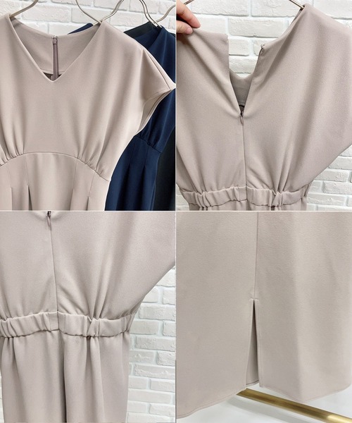 「Emilyan」 ノースリーブワンピース M ベージュ レディース_画像5