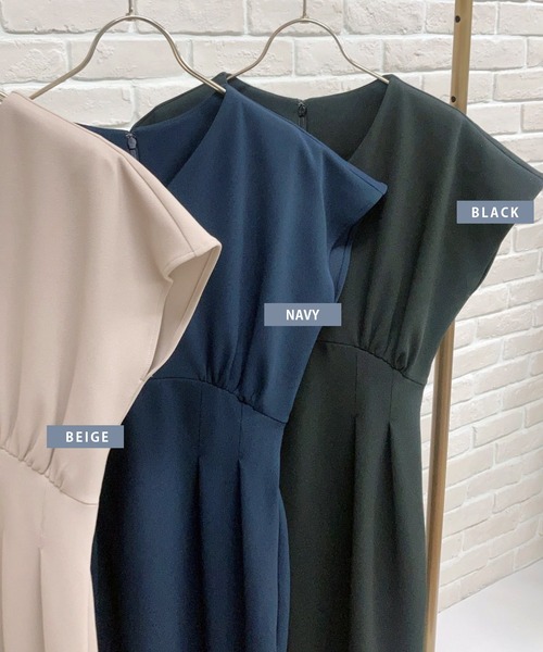 「Emilyan」 ノースリーブワンピース M ベージュ レディース_画像7