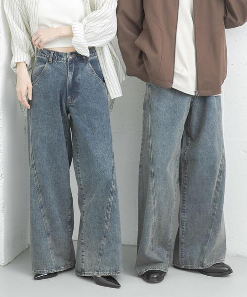 SENSE OF PLACE by URBAN RESEARCH ワイドパンツ ジーンズ 「ユニ