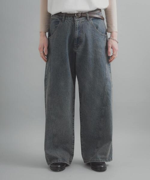 URBAN RESEARCH　かぐれ　ワイドデニムパンツ SENSE OF PLACE by URBAN RESEARCH ワイドパンツ ジーンズ 「ユニ