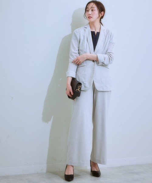 「7days Life Styling」 テーラードジャケット L グレイッシュベージュ レディース_画像7