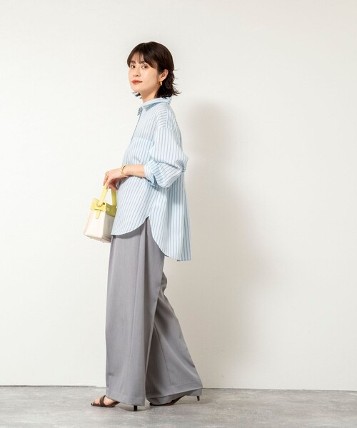 新品タグ付✨ノーリーズソフィ 2025SSタンブラーストライプ3WAYシャツ NOLLEY'S Sophi（ノーリーズソフィー） ブラウス シャツ